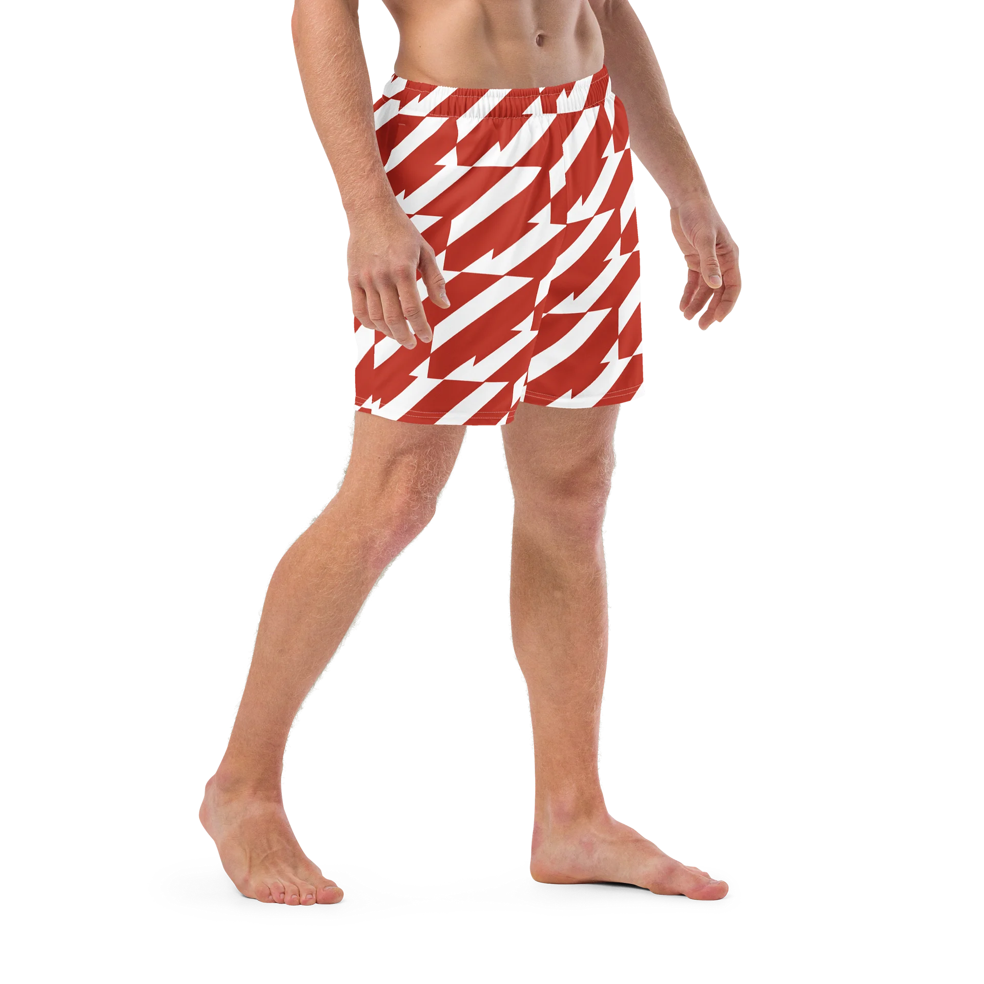 Red & White Men's Swim Trunks product image (7)