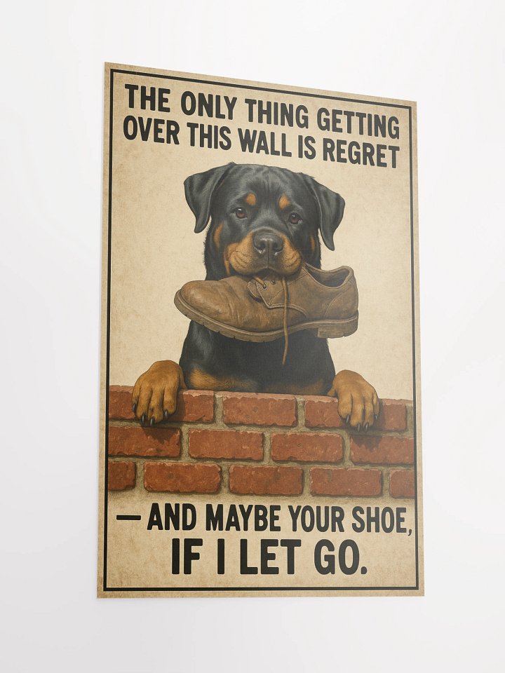 The only thing getting over this wall is regret — and maybe your shoe, if I let go. product image (4)