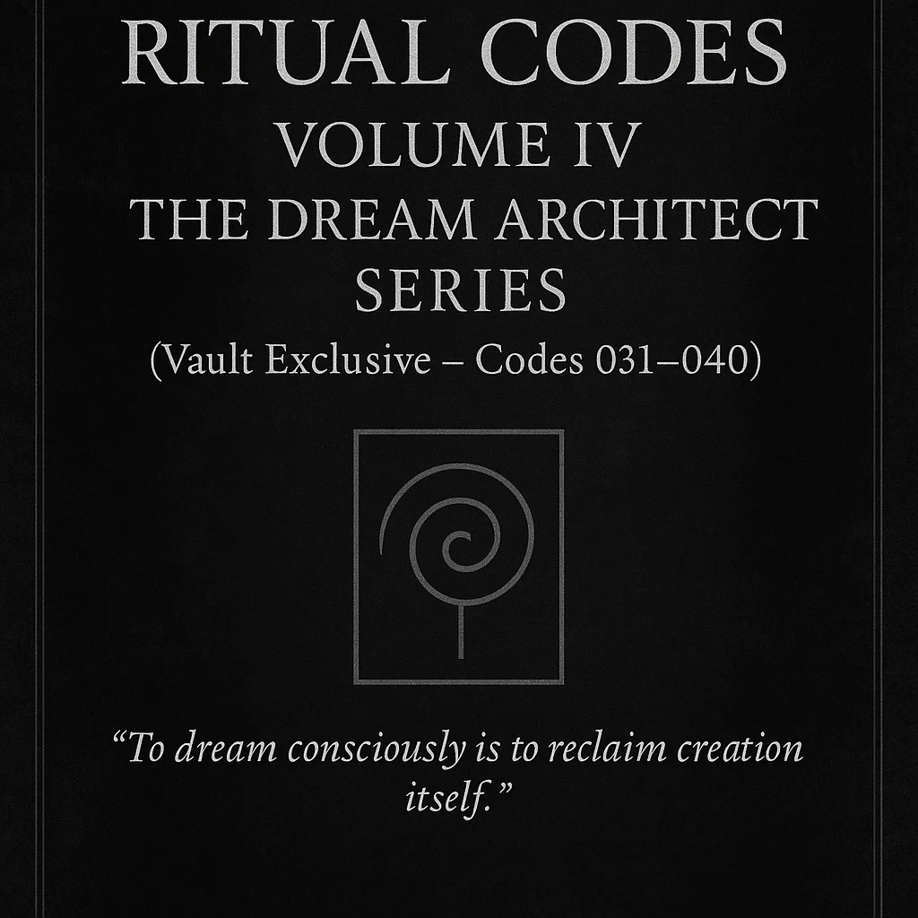 🔥 RITUAL CODES: VOLUME IV THE DREAM ARCHITECT SERIES 🔥 (Vault Edition Codes 031–040) product image (1)