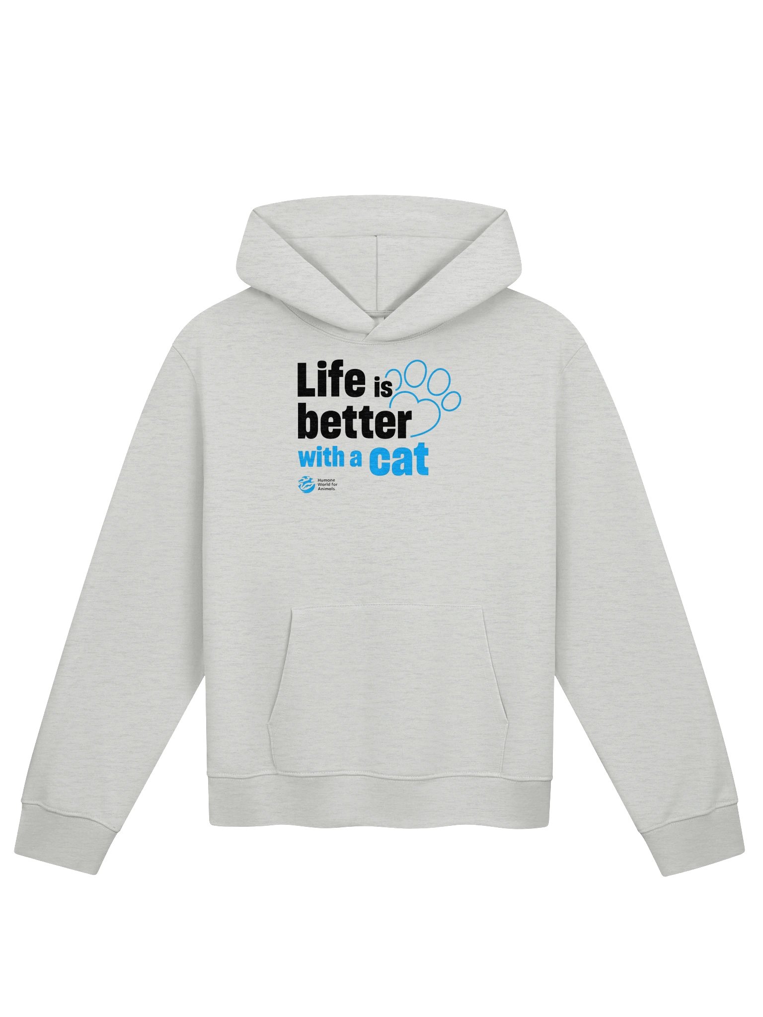 Life is better with a cat - Typographic - Hoodie product image (1)
