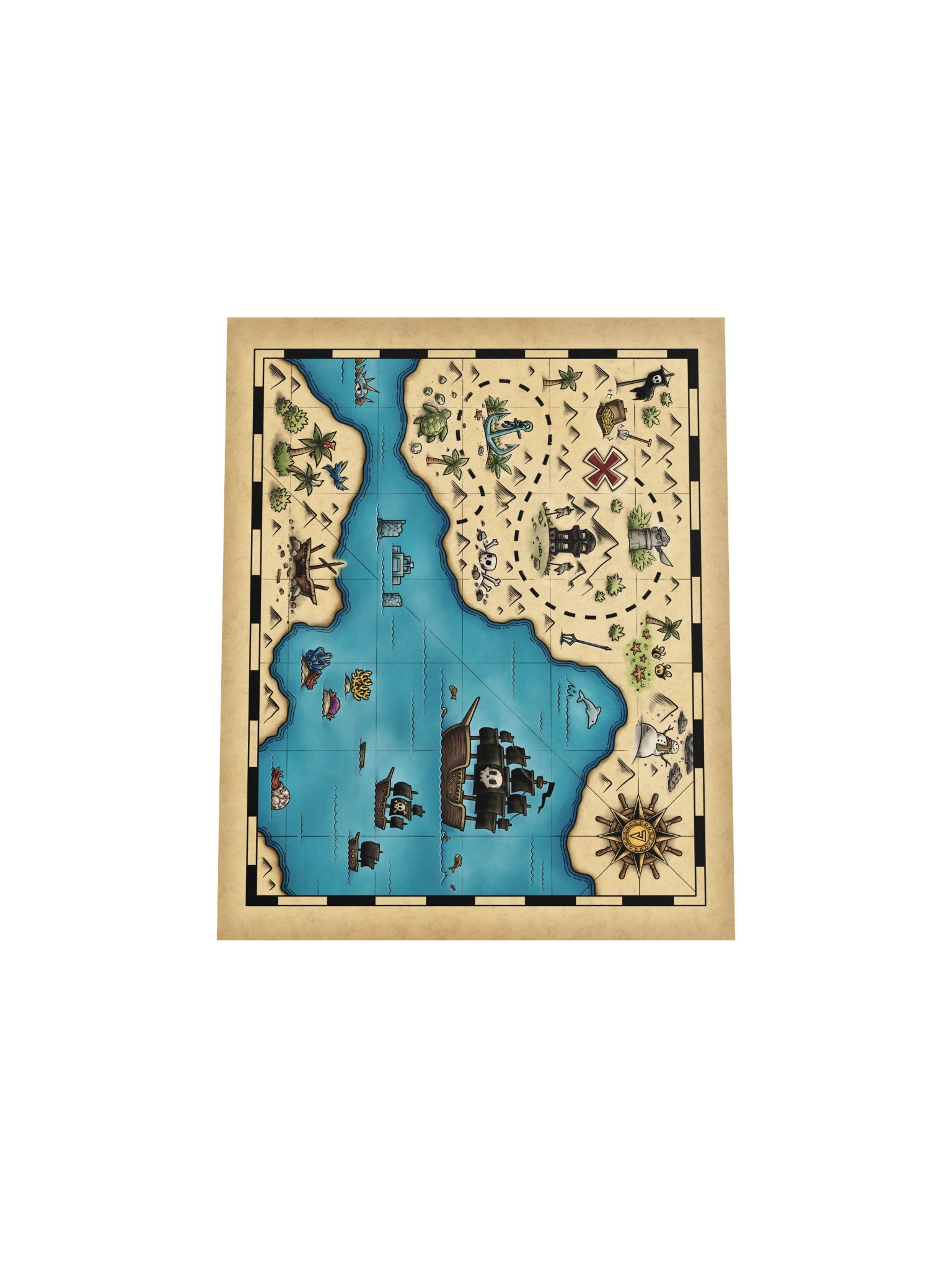 Capt. Sal's Lost Treasure Map Poster! (Small Size) product image (4)