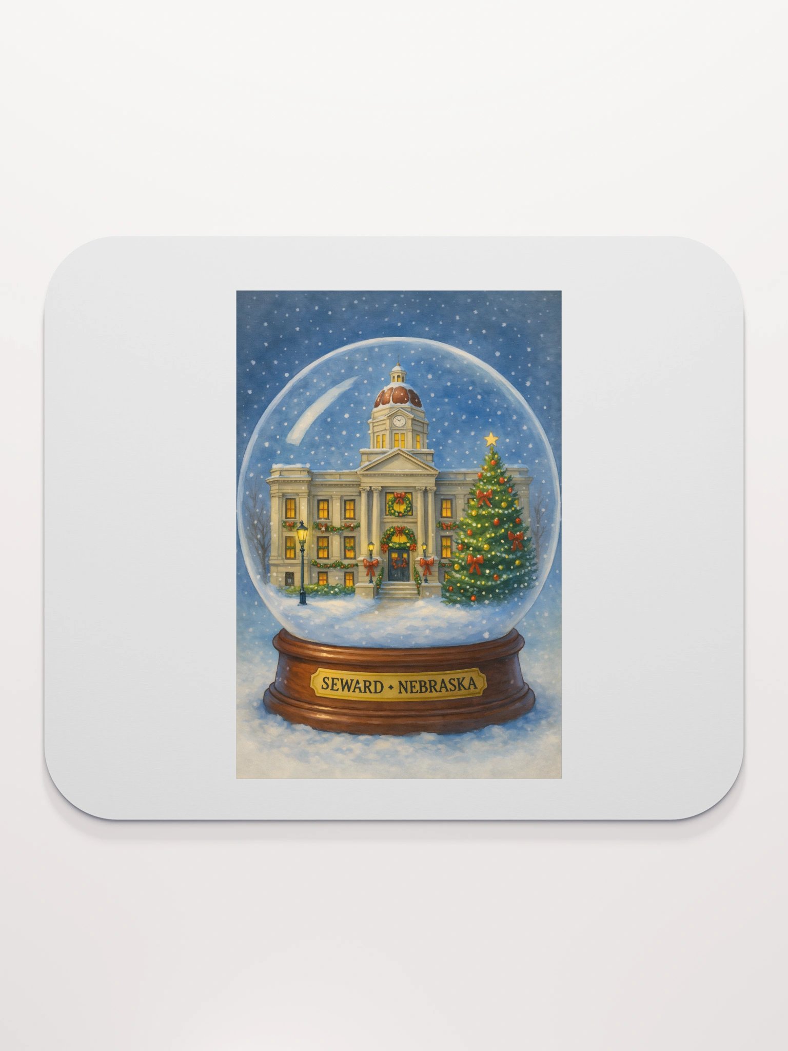Seward Courthouse Snow Globe Mouse Pad product image (2)
