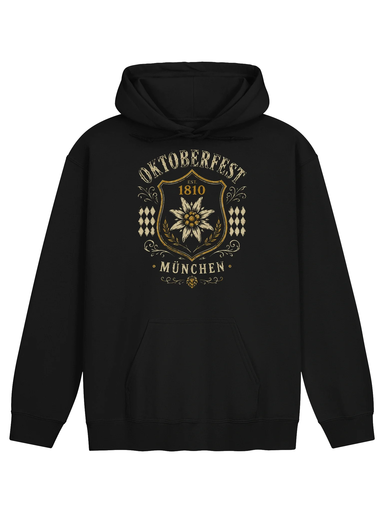 Oktoberfest München Edelweiss Crest Vintage Hoodie