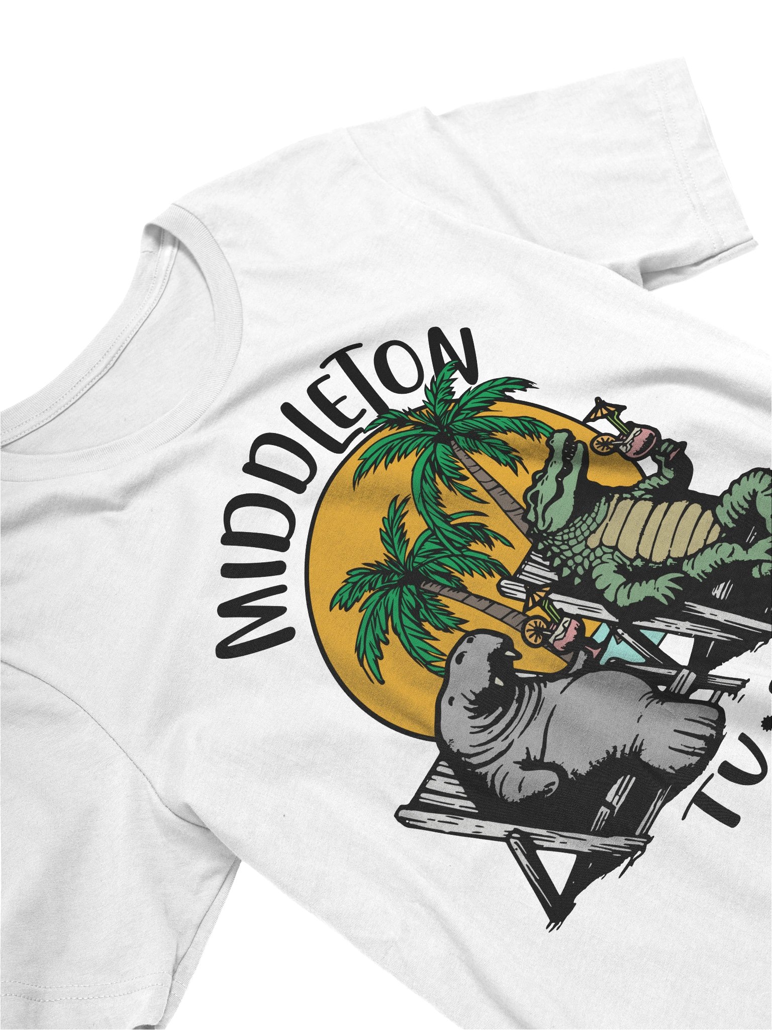 Middleton TV Florida USA Fun Manatee Alligator Design T-shirt product image (15)