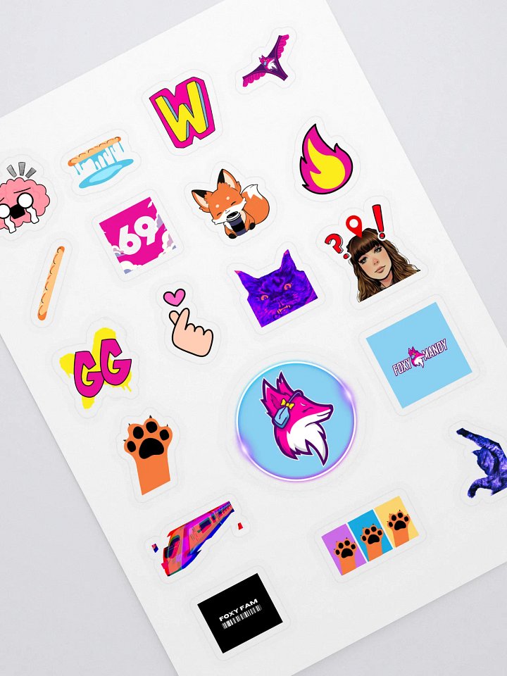 FoxyMandy Emotes Sticker Sheet Set product image (1)