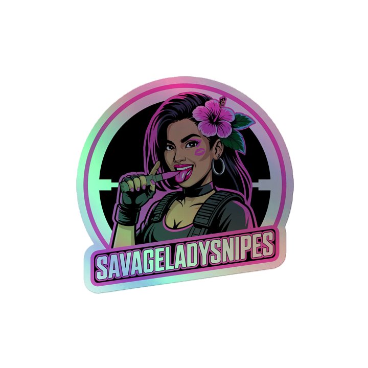 Savage Lady Snipes Holographic Sticker product image (2)