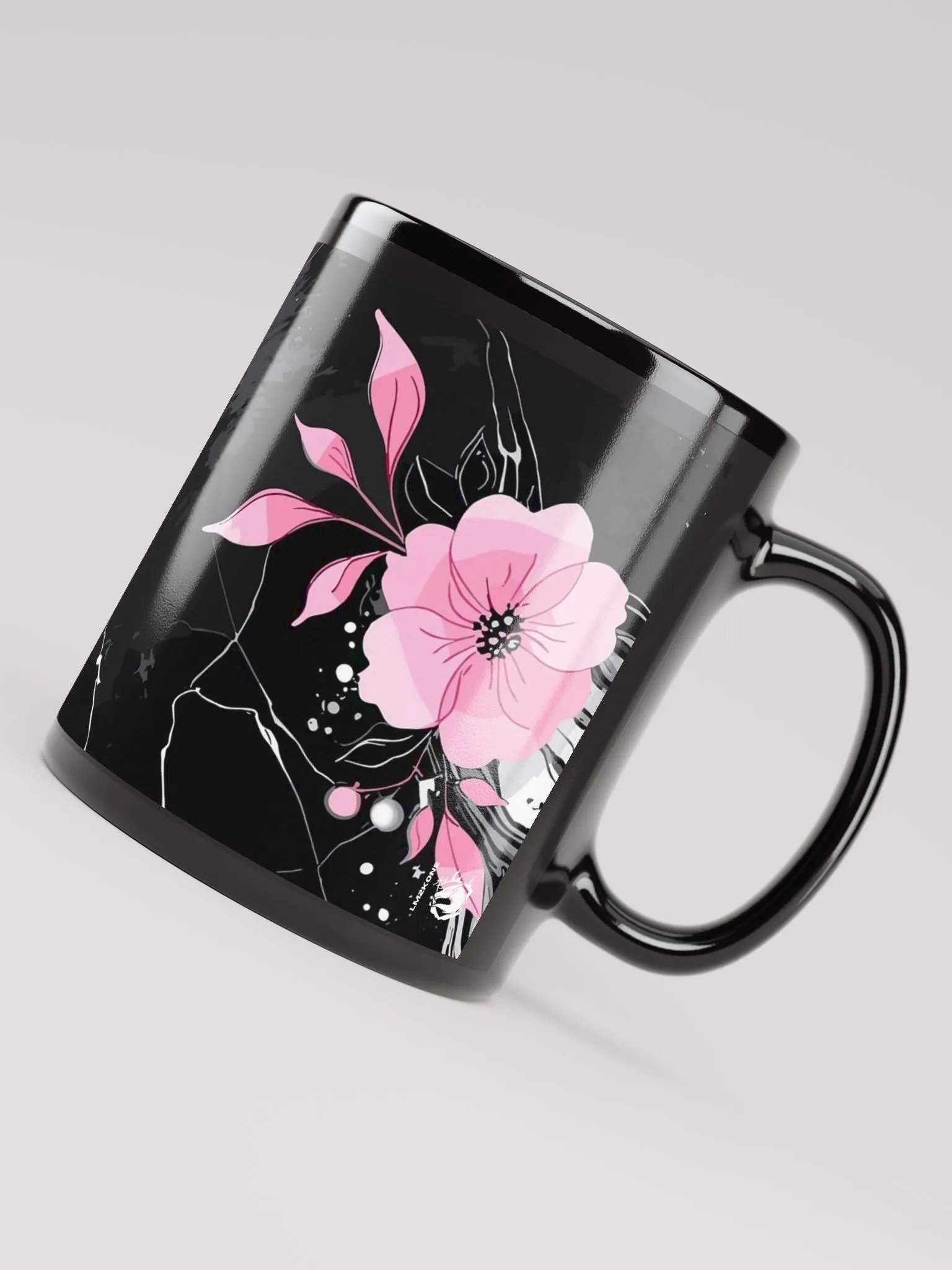Pink Floral Elegance Marble Mug product image (5)
