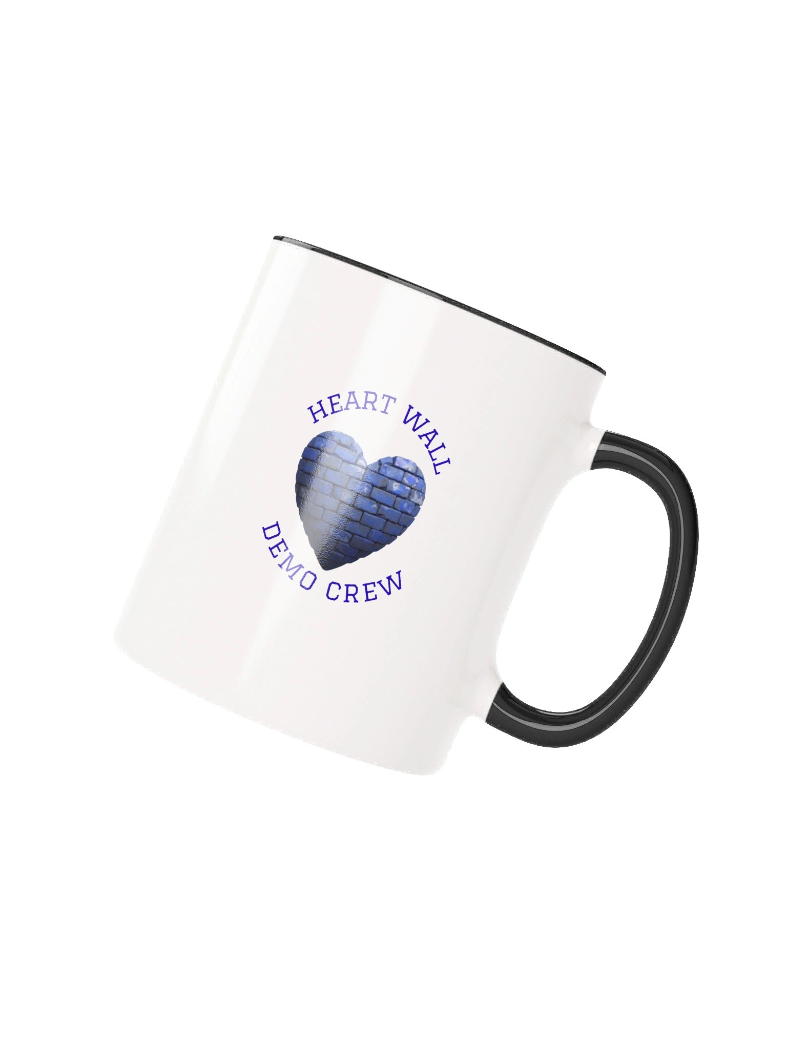 Heart Wall Demo Crew Ceramic Mug - Blue Graphic - 11oz or 15oz product image (2)