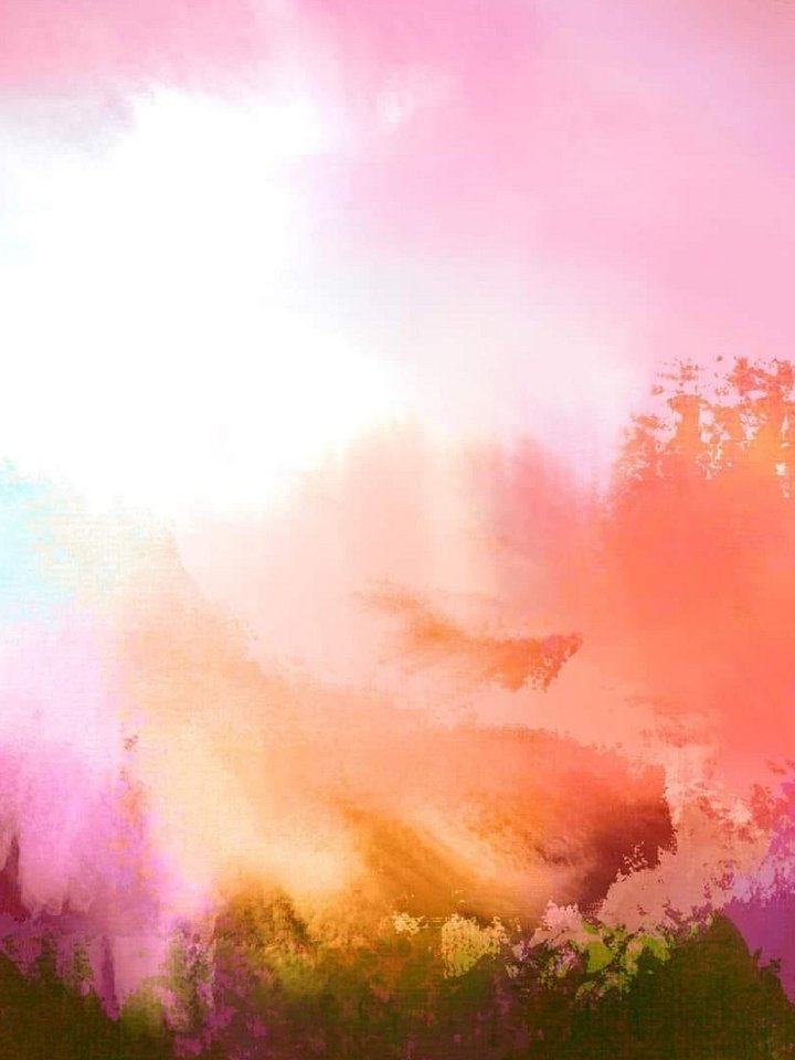 "Vibrant Abstract Pink Orange Watercolor Digital Print - Dreamy Textured Wall Art - Pastel Sky Landscape Download - Ethereal Home Decor" product image (1)