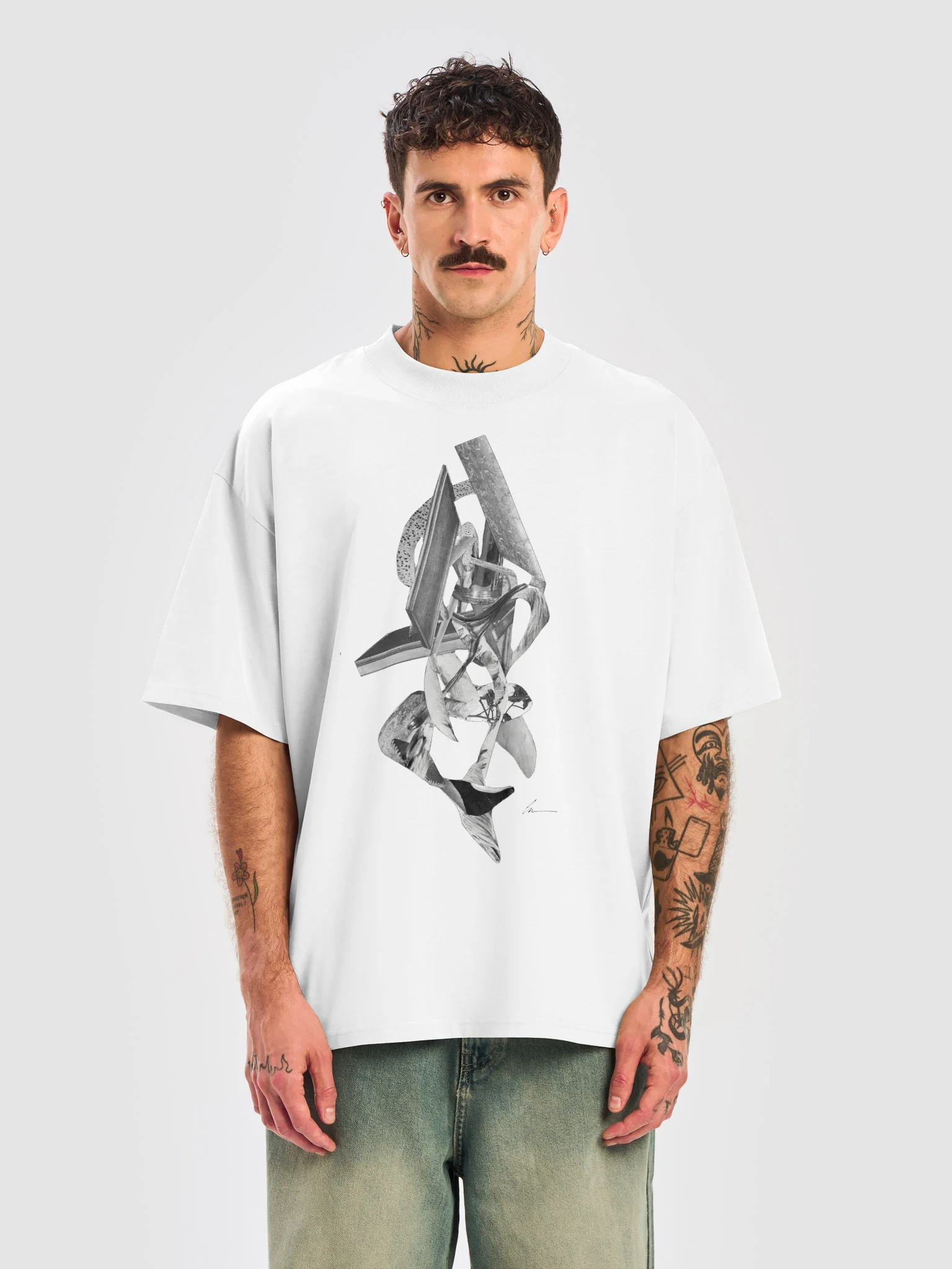 002 FRAGMENTATION UNISEX OVERSIZED T-SHIRT WT 26 product image (5)