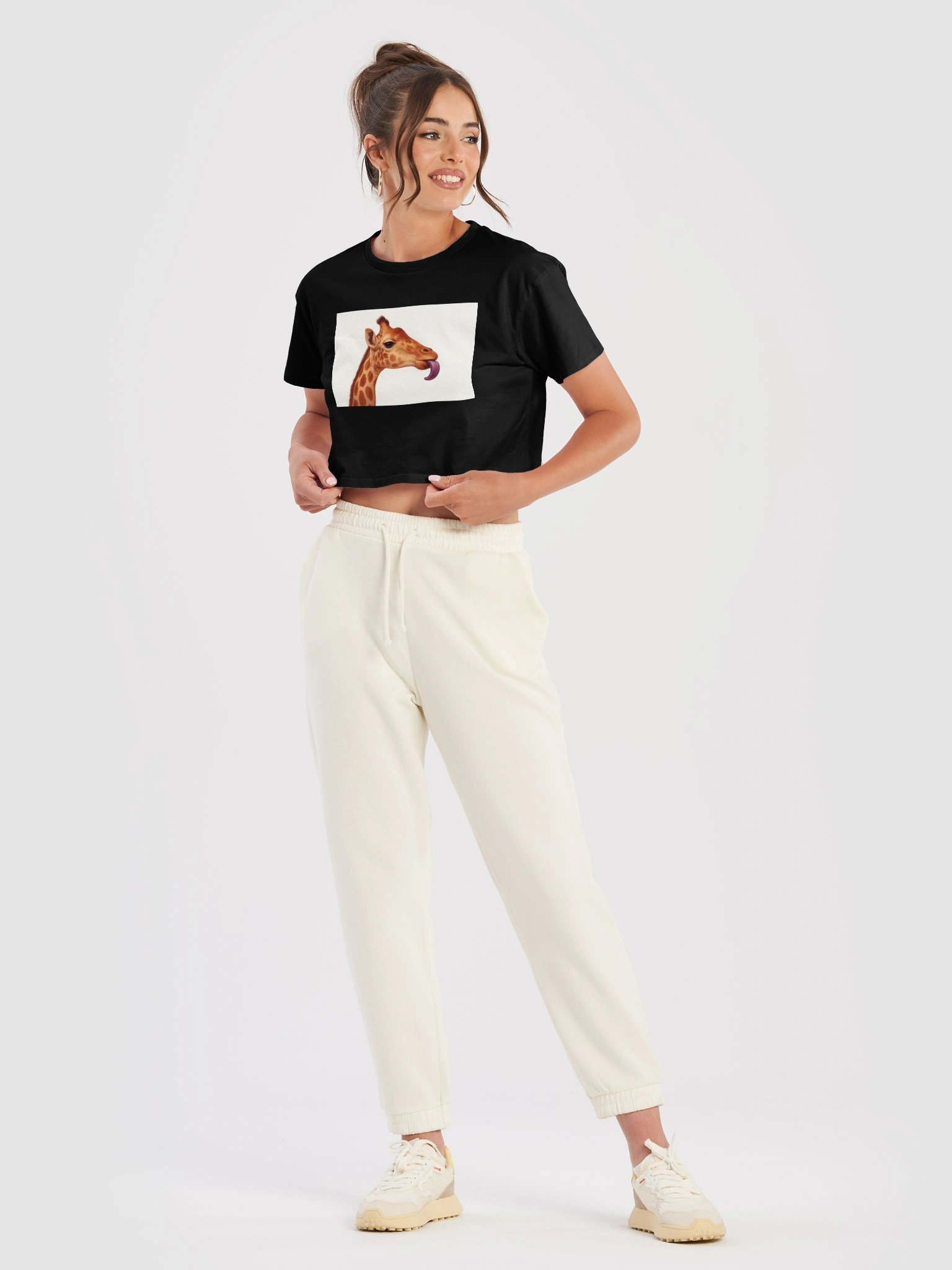 Wild at Heart | Tongue Out Safari | AS Colour Women's Premium Crop Top product image (24)