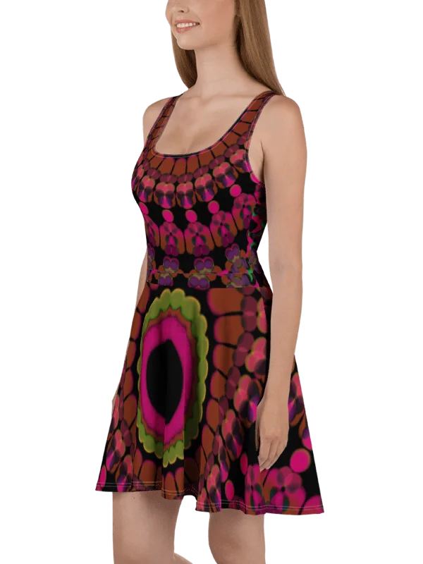 Midnight Bloom Mandala – All-Over Print Skater Dress product image (6)