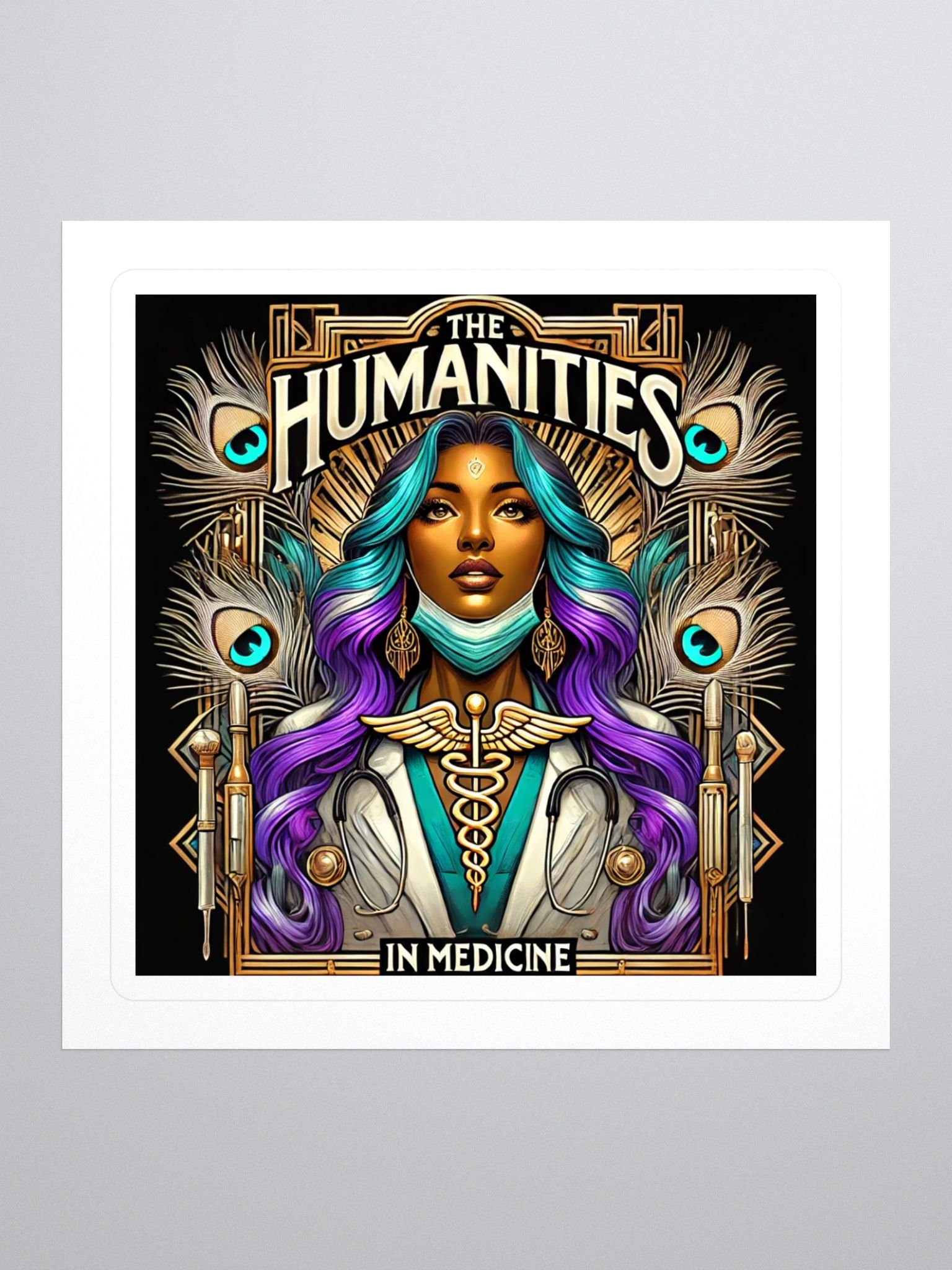 Humanities In Medicine MedArt Graphic Novel Style Vibrant Stickers product image (1)
