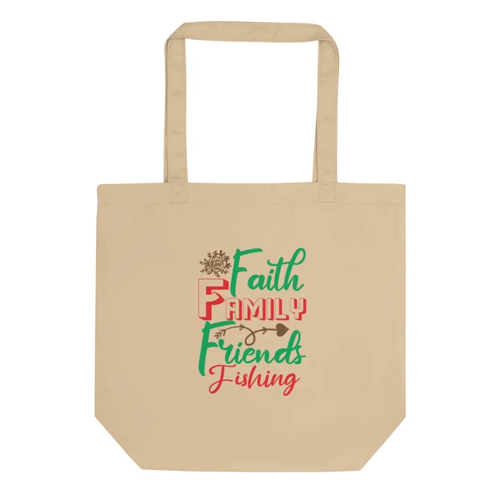 Faith Family Fishing Tote Bag product image (2)