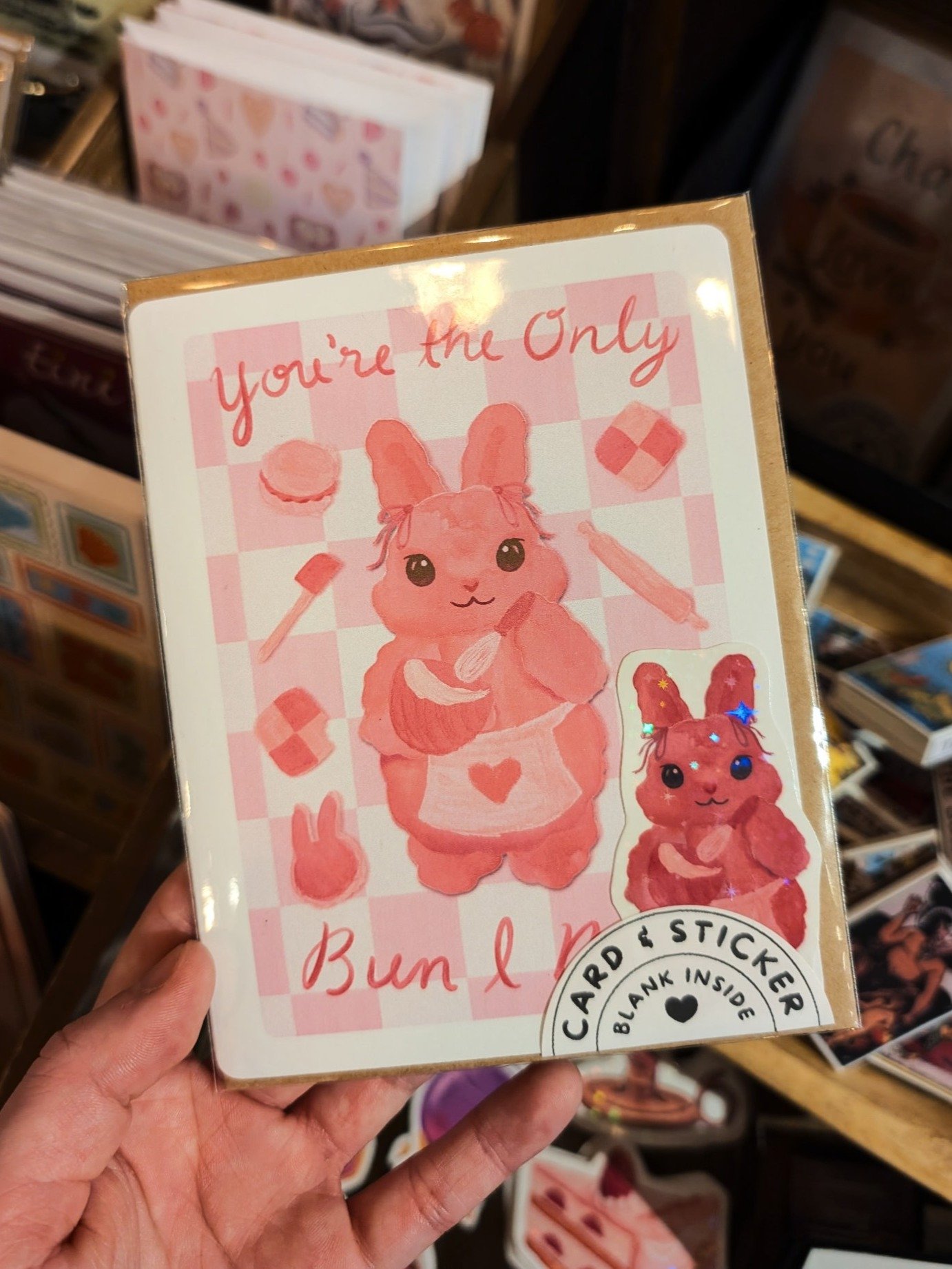 Baking Bunny Sticker & Greeting Card Combo product image (1)