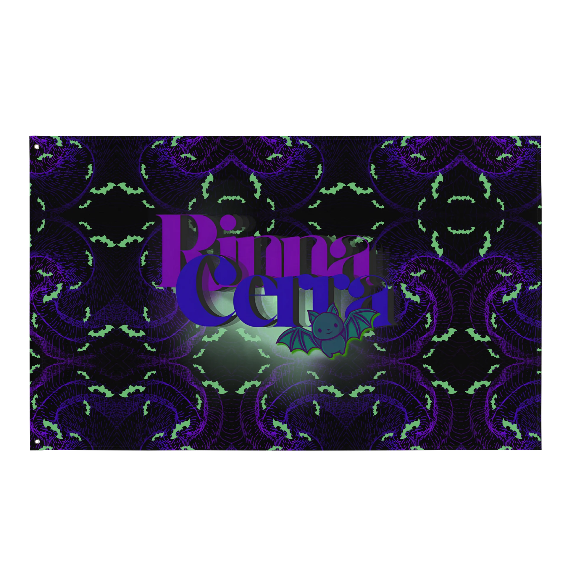 Gothic Bat All-Over Flag product image (1)
