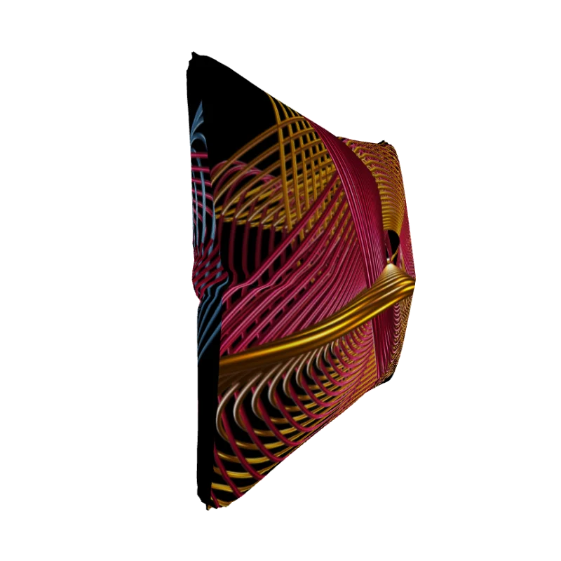 Oscilloscopic Dance 3+4 - Lissajous Figures Mathematical Art Pillow product image (5)