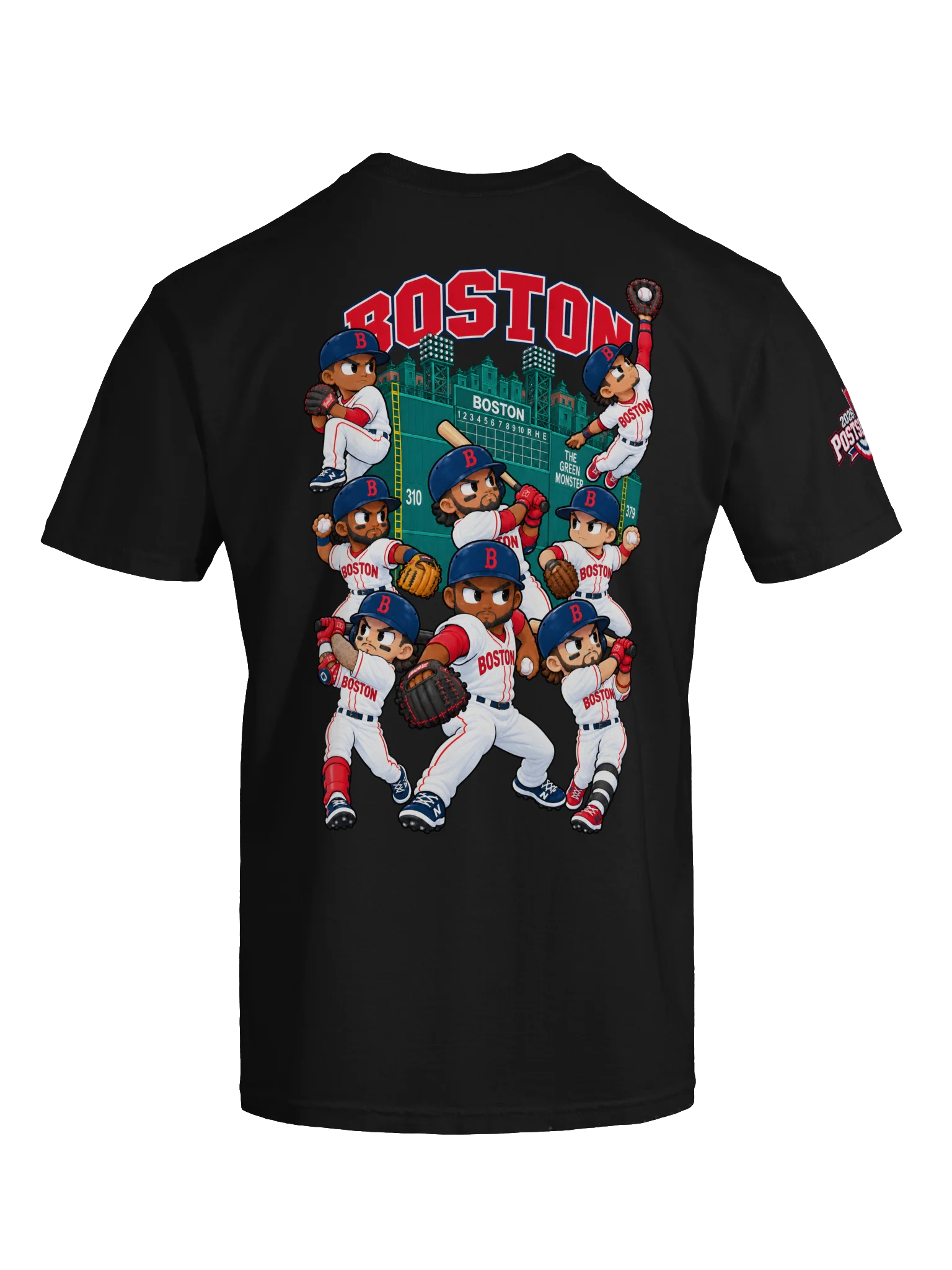 Boston Baseball 2026 "Postseason" Animated Player Back Print T-Shirt product image (11)
