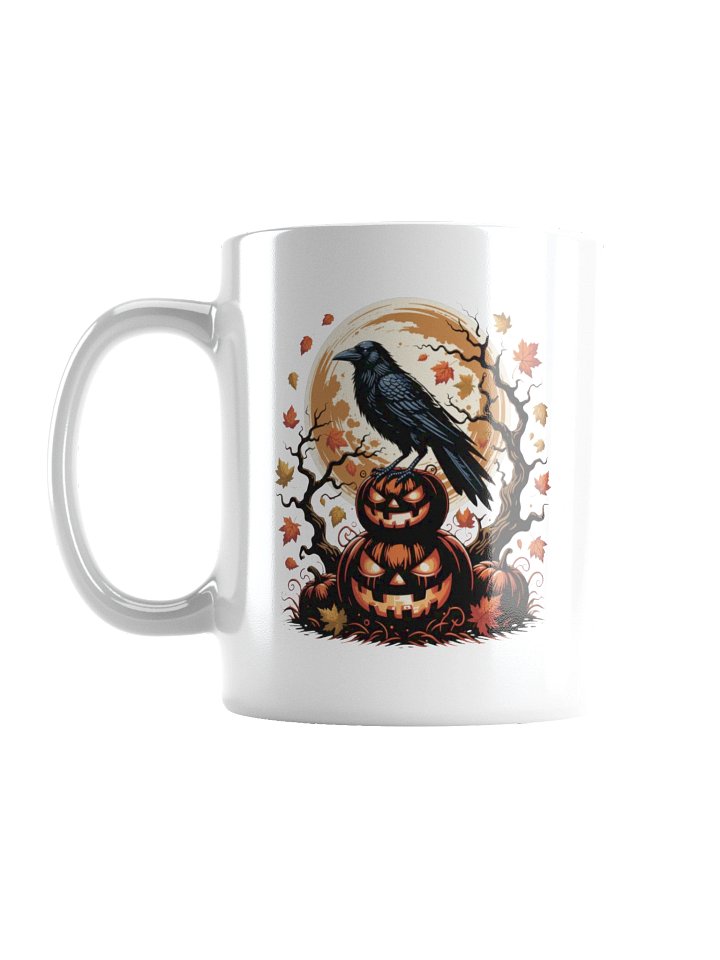 Crow and Harvest Moon Halloween Coffee Mug product image (1)