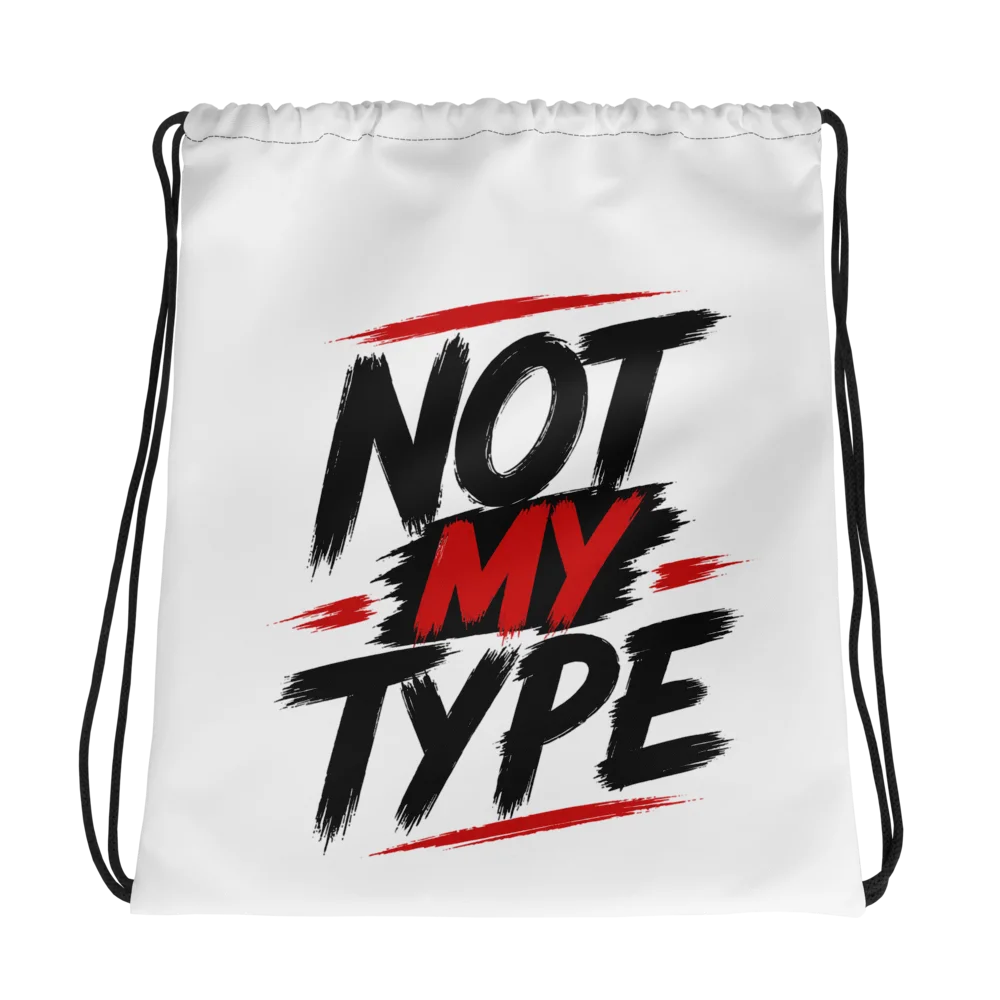MY Red Brush-Stroke Drawstring Bag product image (1)