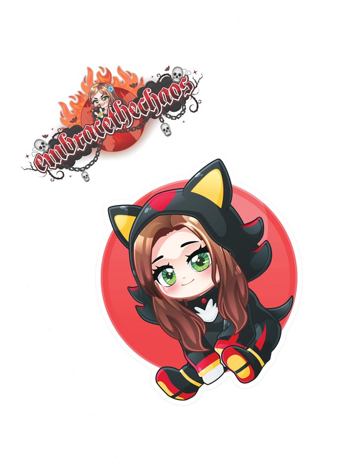 Chibi Chaos W/Red BGD With Custom Background product image (1)