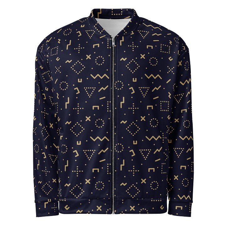 Stylish Geometric Fusion Bomber Jacket for Modern Fashion product image (1)