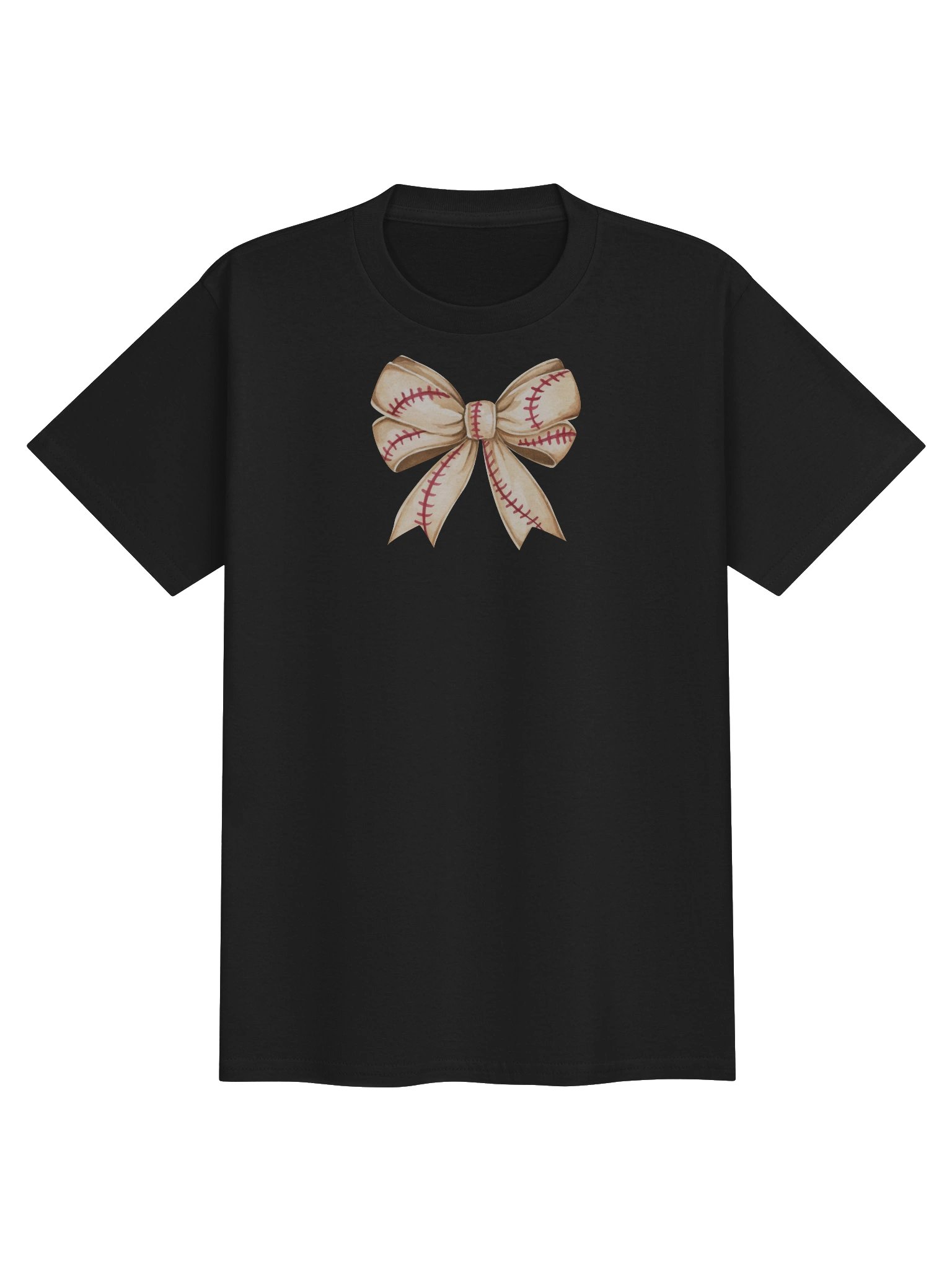 Youth Baseball Bow T-Shirt product image (3)