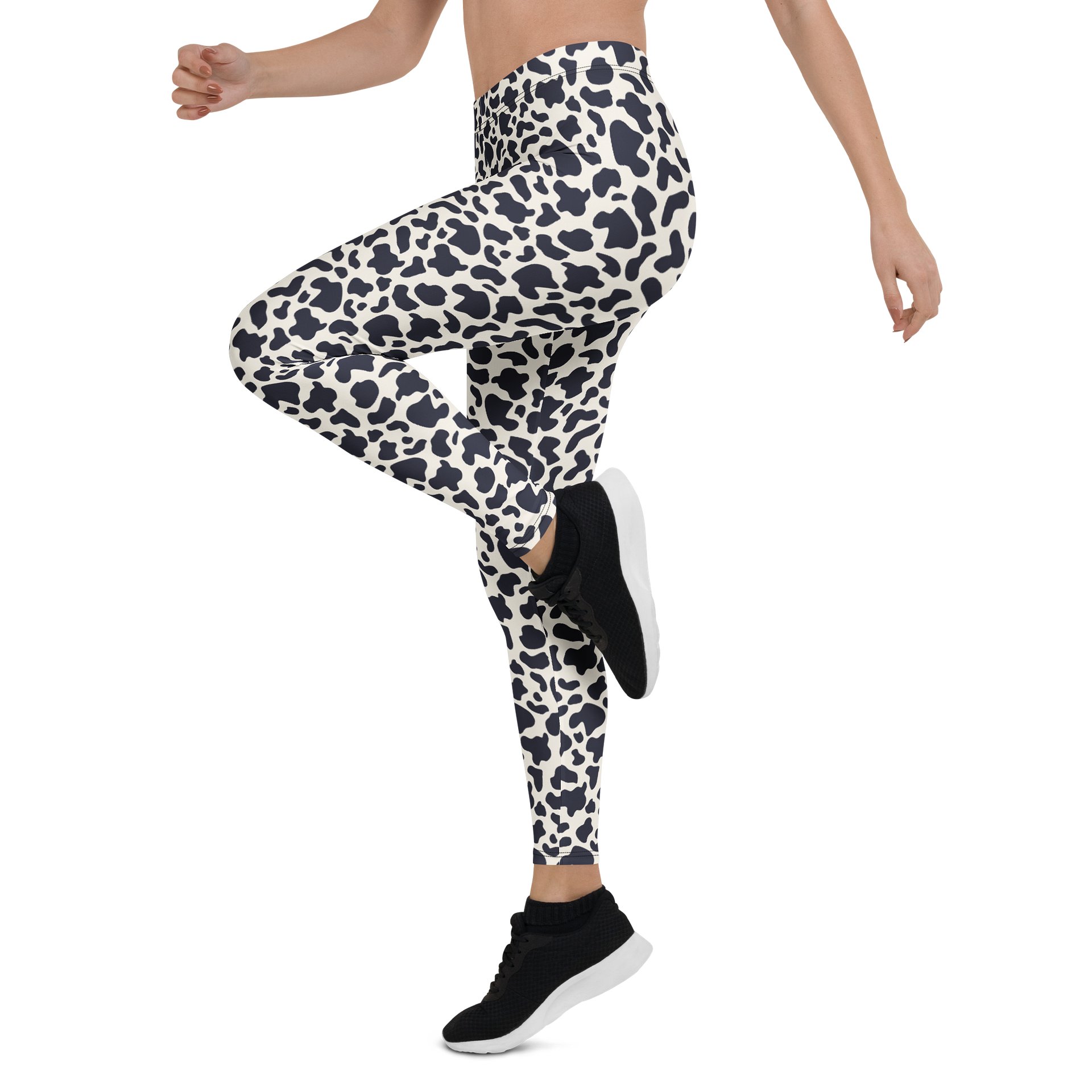 Comfortable Abstract Leggings Bold Black Animal Print product image (4)