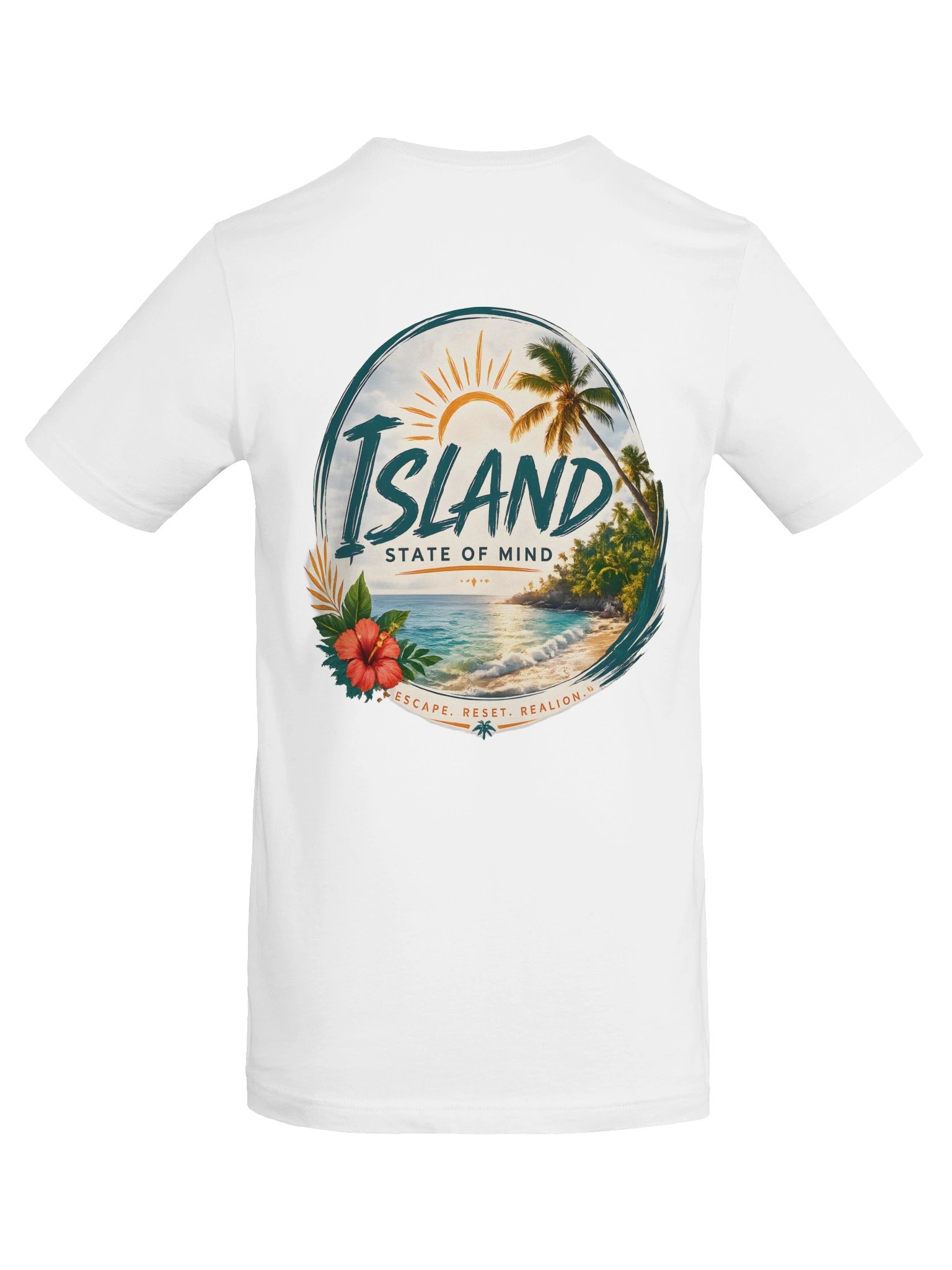 Island State of Mind Tropical Escape Tee - White product image (6)
