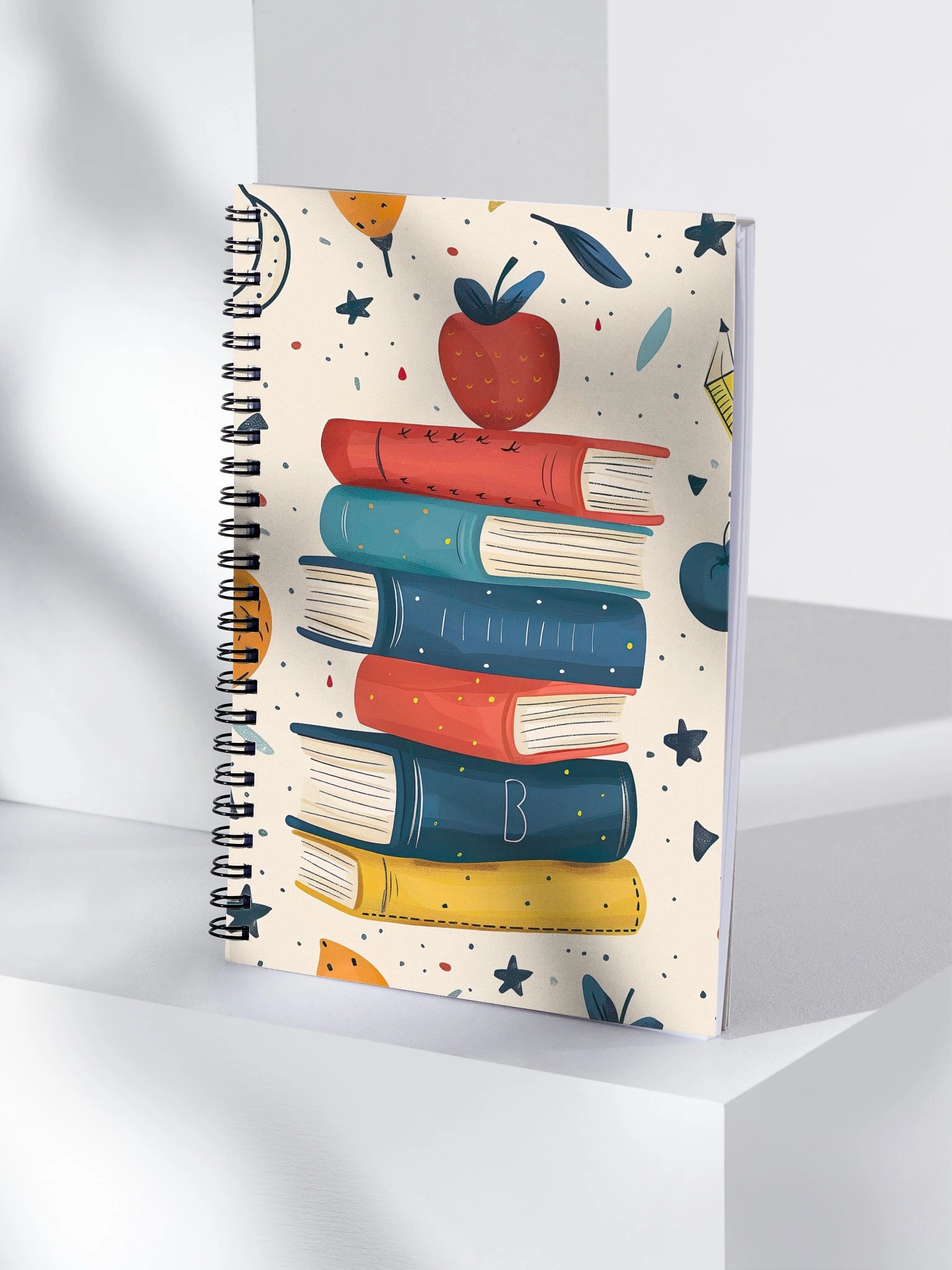 Whimsical Apple Stack Spiral Notebook product image (4)