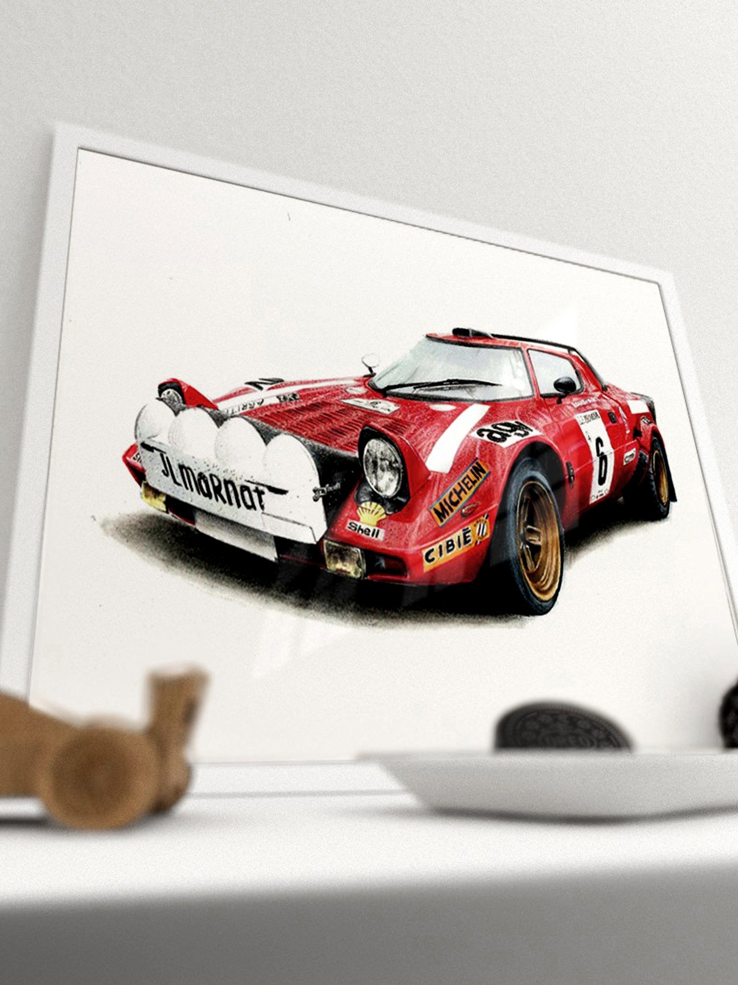 Red Lancia Stratos - A3 Print product image (2)