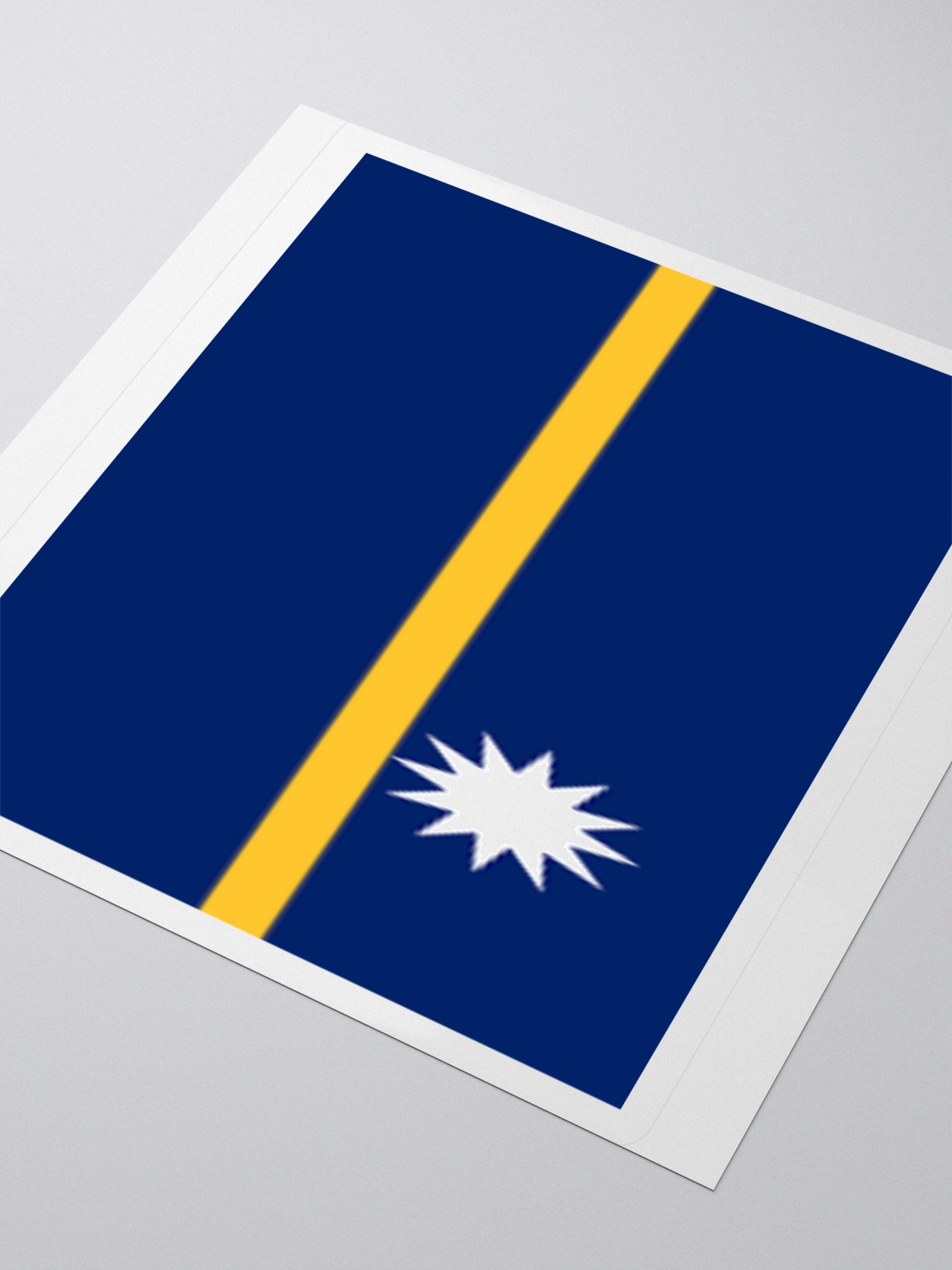 Exclusive Nauru Flag Kiss-Cut Sticker by TDS Music - Unique Design (3" x 3", 4" x 4", 5.5" x 5.5") product image (9)