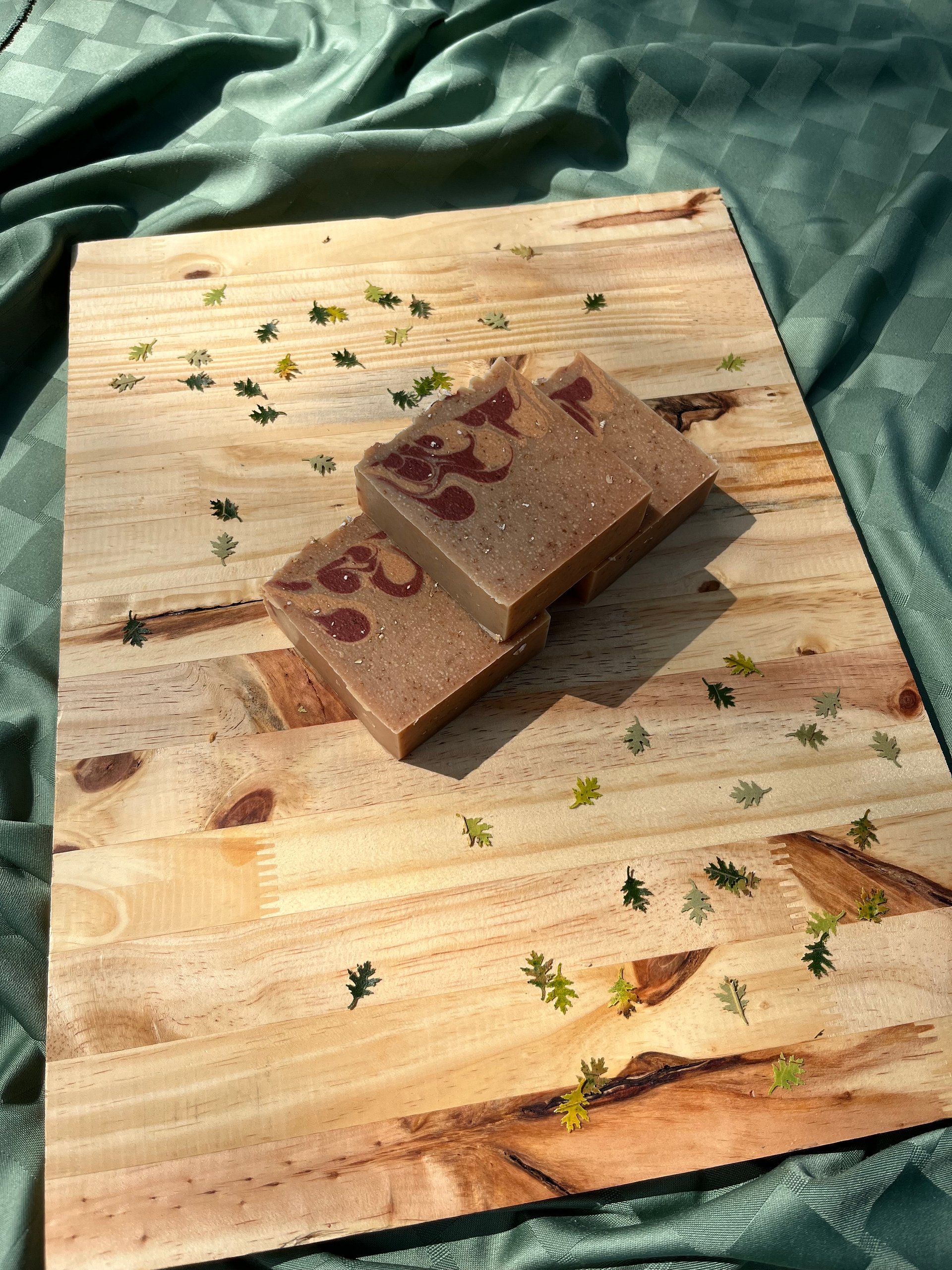 Spiced Apple & Peach Oatmeal Cold Process Goat Milk Soap product image (6)