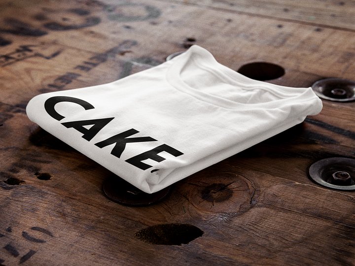 "Cake." T-Shirt – Minimalist Foodie Tee for Dessert Lovers product image (1)