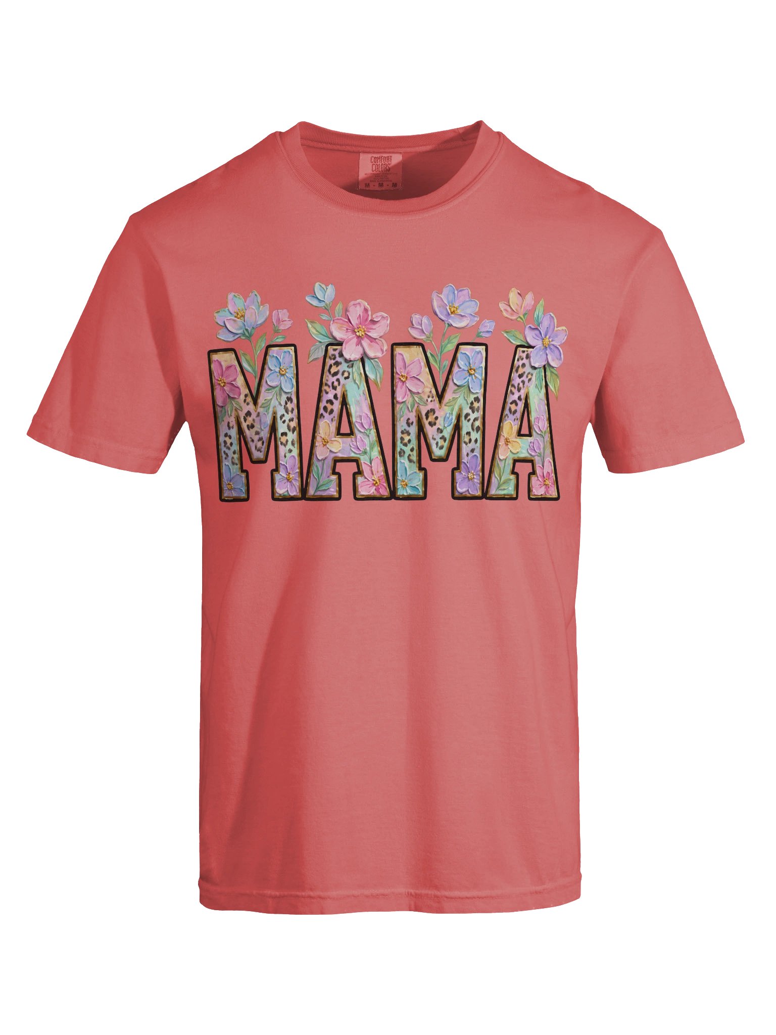 Mama Shirt, Floral Mama Graphic Tee, Comfort Colors Mama T-Shirt, Leopard Print Mom Shirt, Mother’s Day Gift product image (7)
