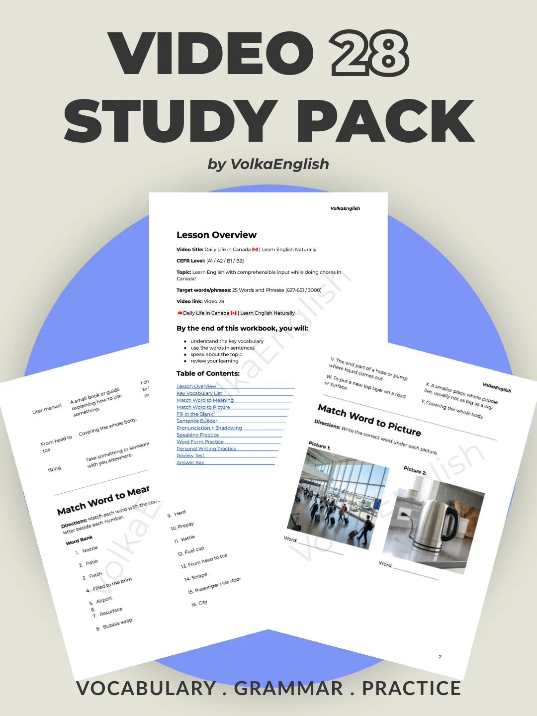 Daily Life in Canada 🇨🇦 | Learn English Naturally - Video 28 Study Pack product image (1)