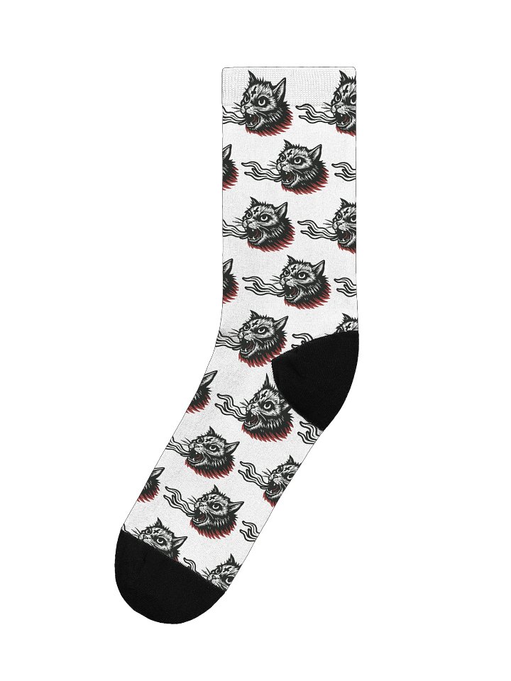 Flame cat Pattern Socks product image (1)
