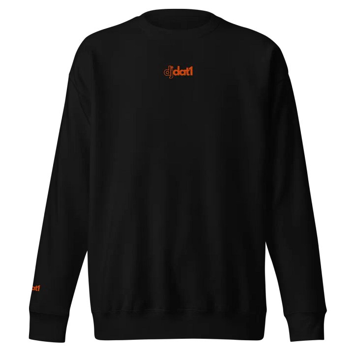DJDAT1 Premium Black Embroidered logo Crewneck Sweatshirt (mango logo) product image (1)