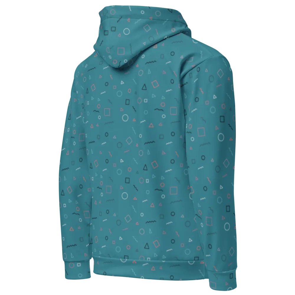 Turquoise Shapes Hoodie product image (5)