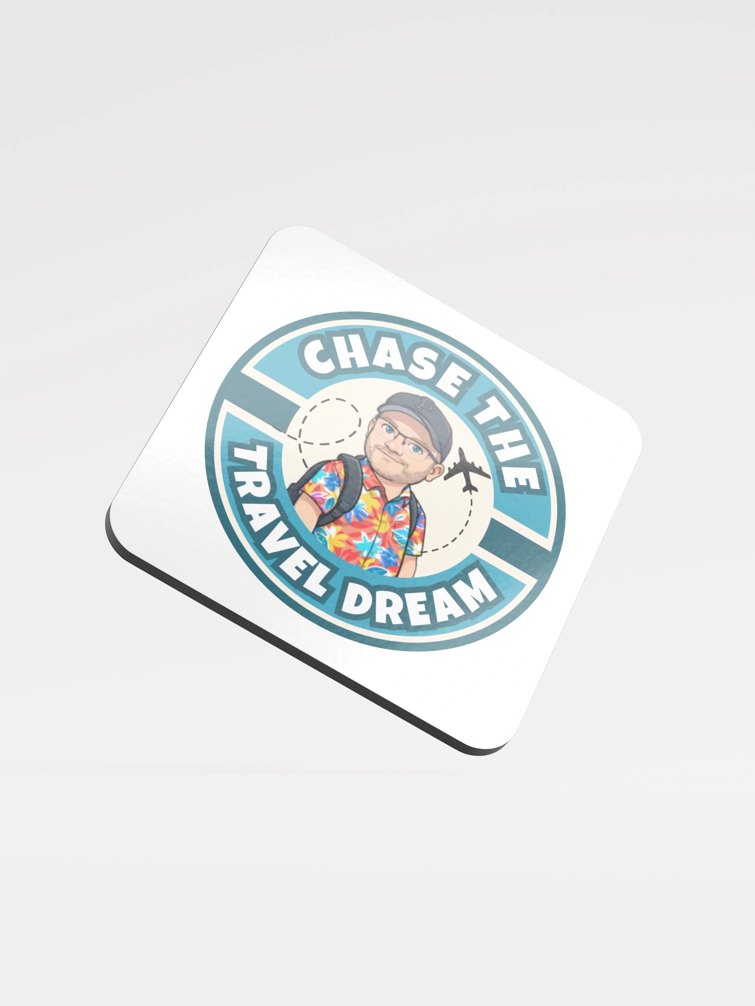 Chase the Travel Dream Glossed Cork Coaster Set product image (1)