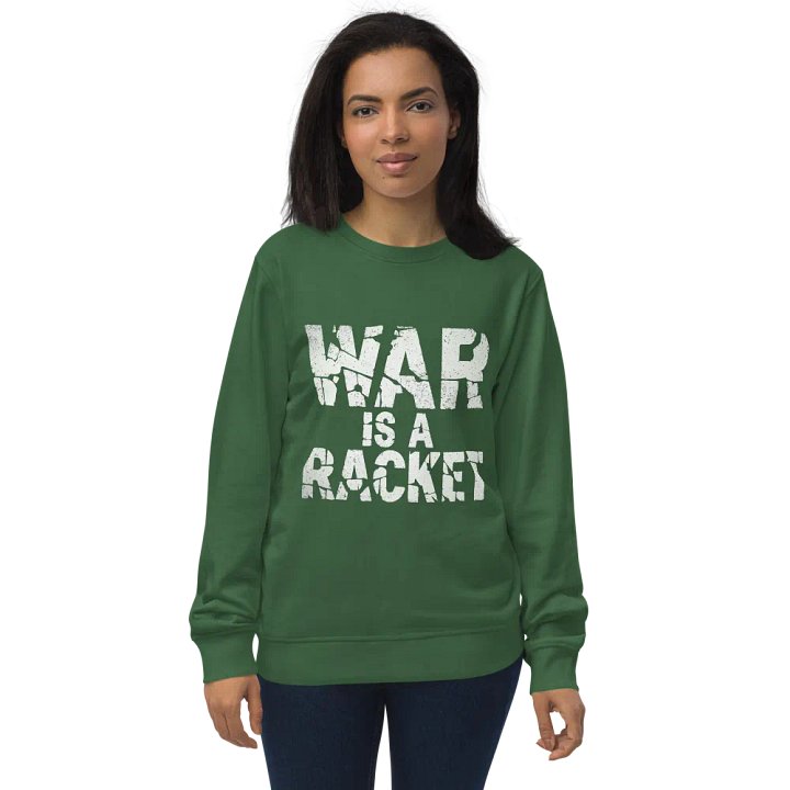 Retro Distressed War Is A Racket Print Sweatshirt product image (2)