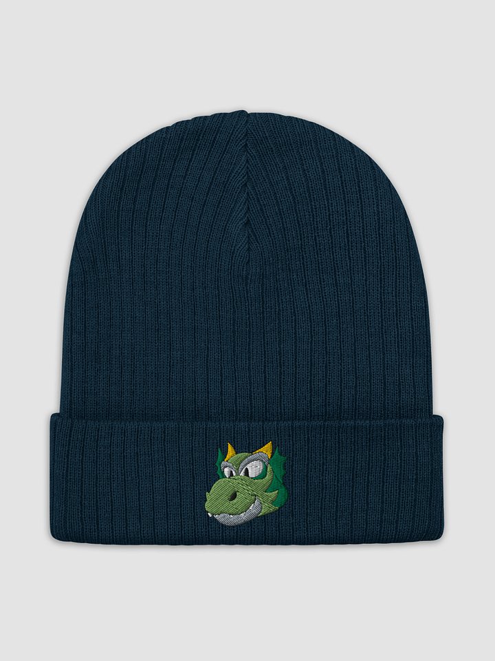Happy Dragon Green Recycled Cuffed Beanie product image (2)
