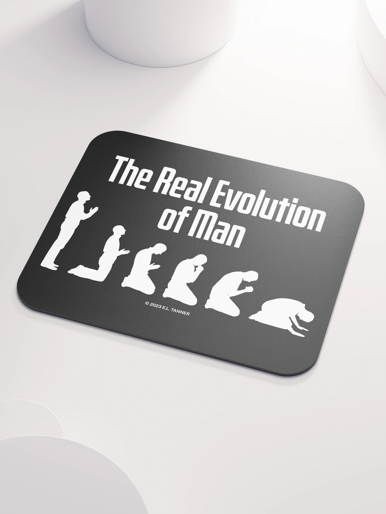 The Real Evolution of Man, Black Mouse Pad product image (3)