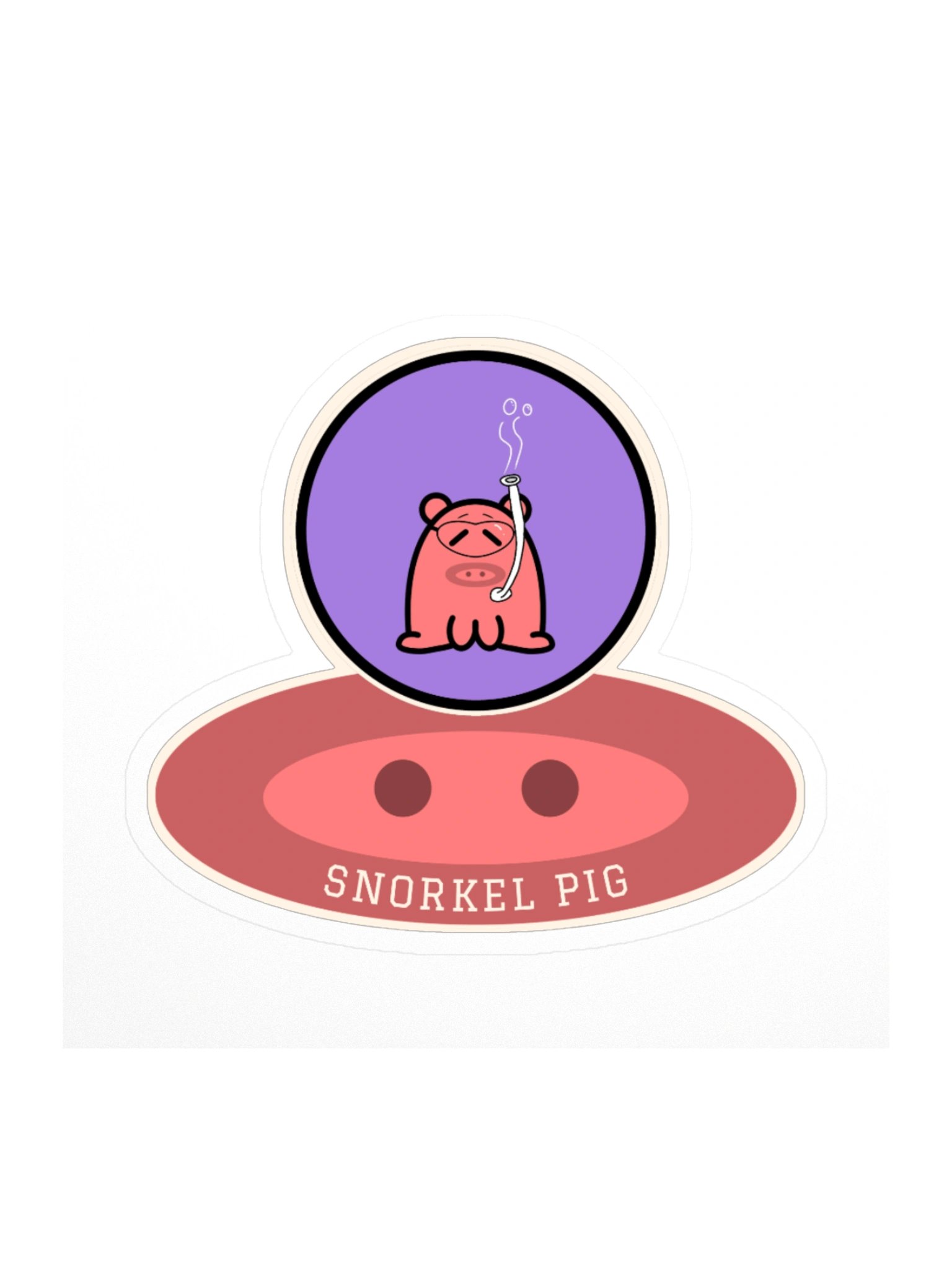 Snorkel Pig Snout Sticker product image (2)