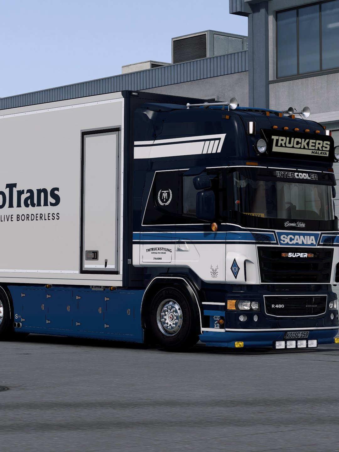ETS2 TM Multicolor Skin Pack for Scania PGR with Rigid & Trailer Schmitz product image (1)