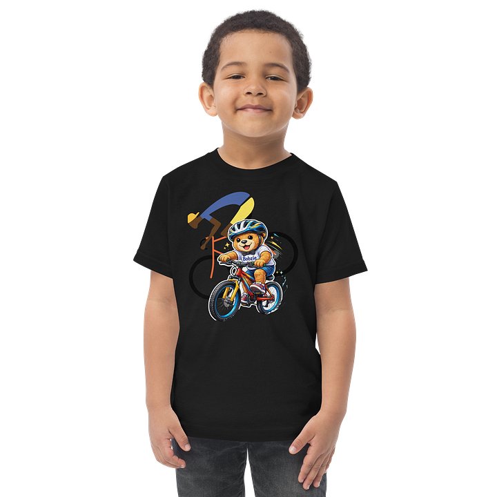 Bobzie Bear Bike Riding Toddler Jersey T-Shirt product image (1)