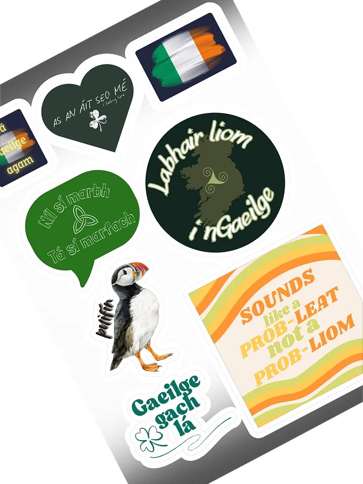 Gaeilge Immersion Starter Pack Sticker Sheet product image (1)