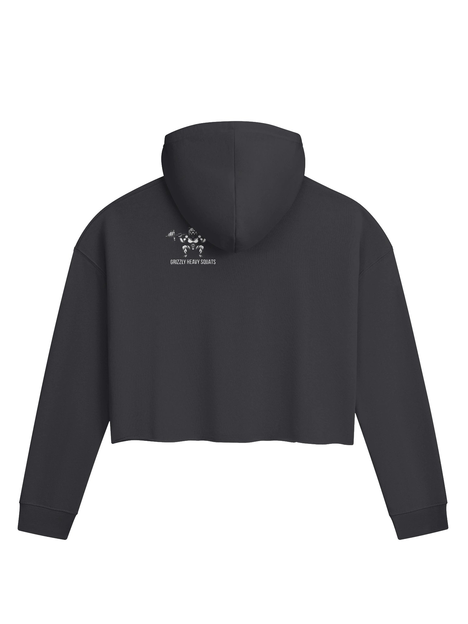 HYBRID ZOO – GRIZZLY CROP HOODIE black product image (1)