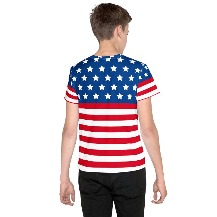 Starry Stripes Youth Crew Neck Tee product image (2)