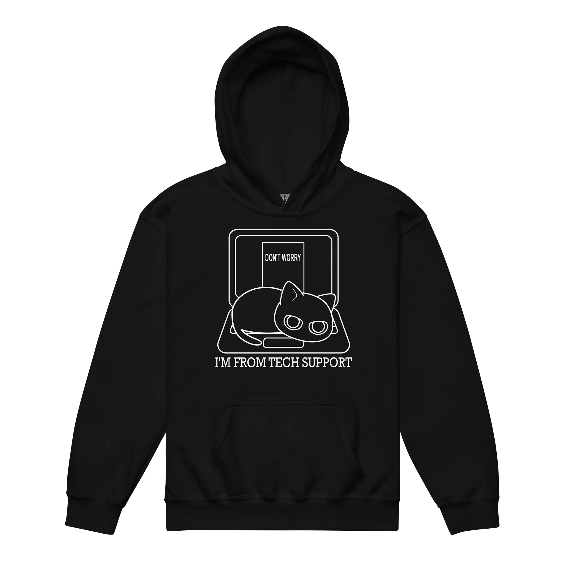 Cat on Laptop - Unisex Youth Hoodie product image (1)